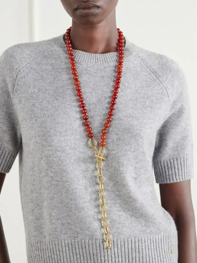PAOLA SIGHINOLFI Grace Gold-plated Carnelian Necklace | Thumbnail 5