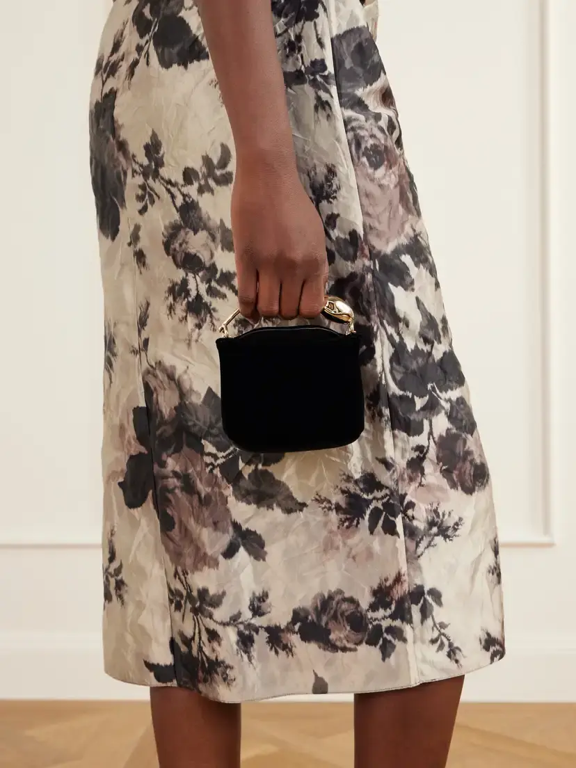 Erdem Bloom Micro Velvet Top-handle Bag | Thumbnail 2 Erdem Bloom Micro Velvet Top-handle Bag | Thumbnail 2