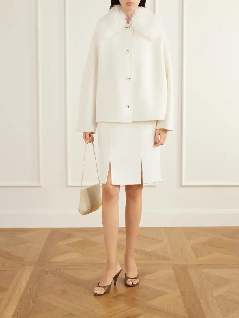 Loulou de Saison Judy Wool And Cashmere-blend Midi Skirt | Thumbnail 2 Loulou de Saison Judy Wool And Cashmere-blend Midi Skirt | Thumbnail 2