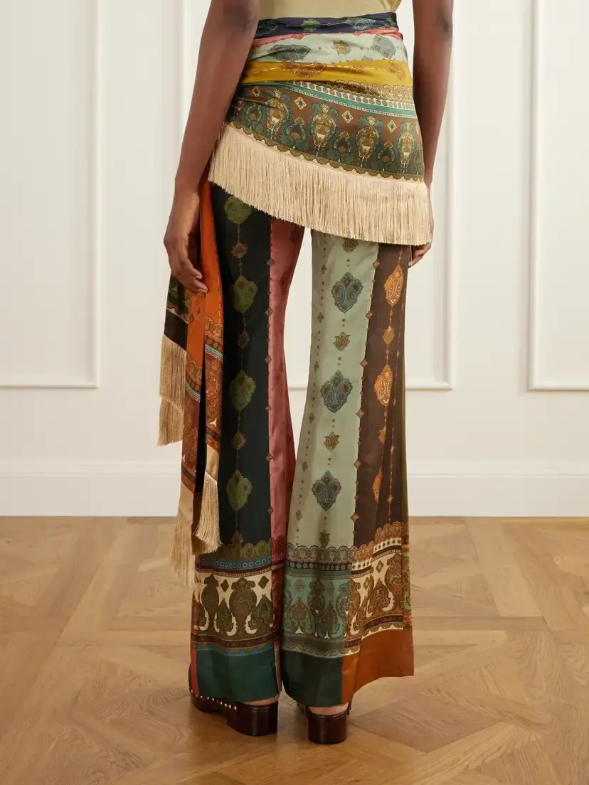 Zimmermann Valiant Fringed Tie-detailed Printed Silk-satin Wide-leg Pants | Thumbnail 4 Zimmermann Valiant Fringed Tie-detailed Printed Silk-satin Wide-leg Pants | Thumbnail 4