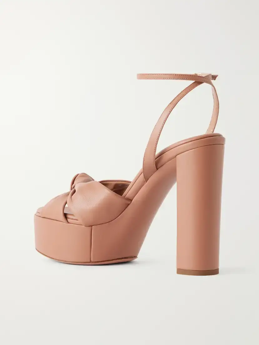 Aquazzura Cupid 120 Leather Platform Sandals | Thumbnail 3