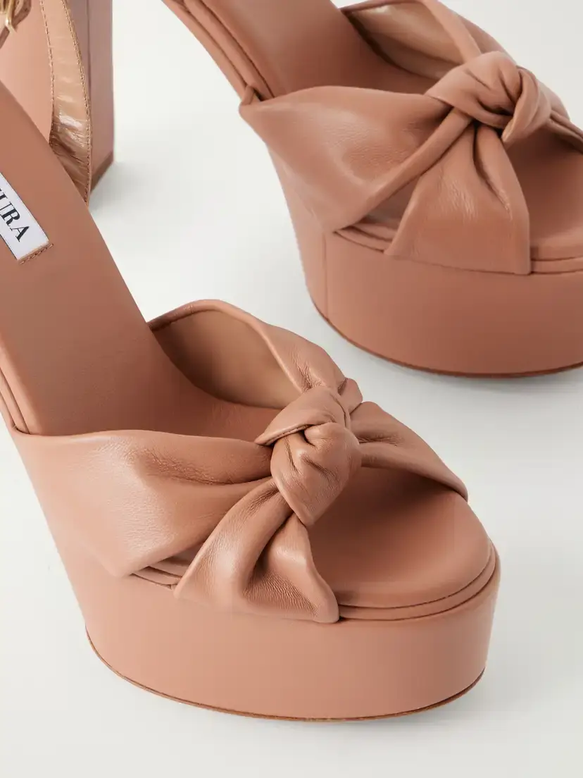 Aquazzura Cupid 120 Leather Platform Sandals | Thumbnail 5