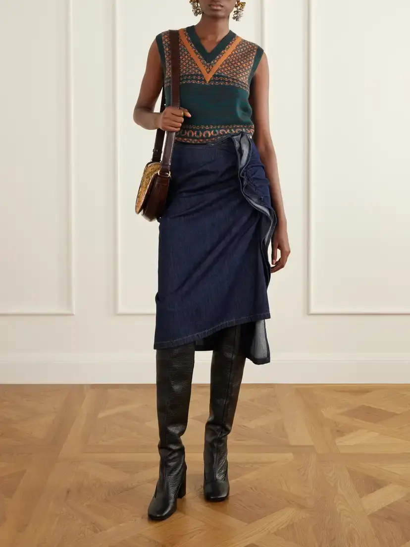 Dries Van Noten Bead-embellished Patchwork-trimmed Leather Shoulder Bag | Thumbnail 3 Dries Van Noten Bead-embellished Patchwork-trimmed Leather Shoulder Bag | Thumbnail 3