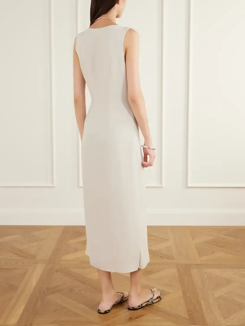 LESET Ari Crepe Wrap Midi Dress | Thumbnail 3 LESET Ari Crepe Wrap Midi Dress | Thumbnail 3