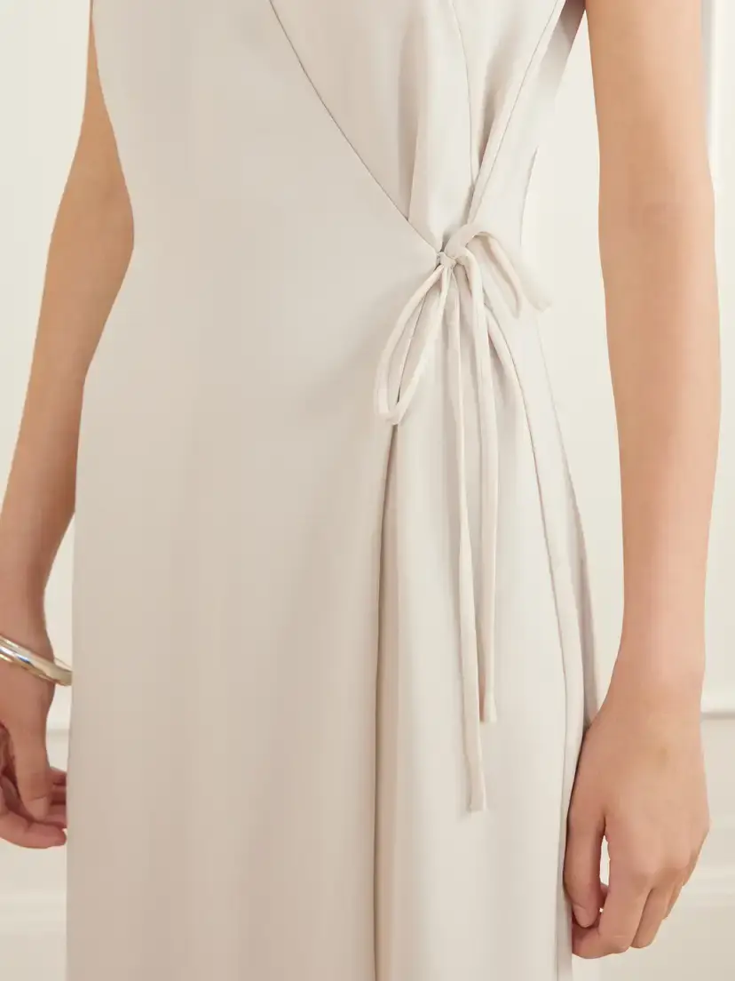 LESET Ari Crepe Wrap Midi Dress | Thumbnail 4 LESET Ari Crepe Wrap Midi Dress | Thumbnail 4