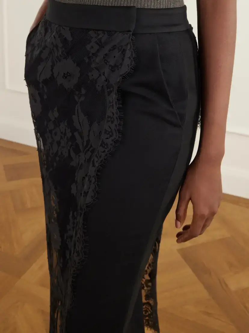 Zimmermann Valiant Layered Lace-trimmed Stretch-linen Twill Straight-leg Pants | Thumbnail 5 Zimmermann Valiant Layered Lace-trimmed Stretch-linen Twill Straight-leg Pants | Thumbnail 5