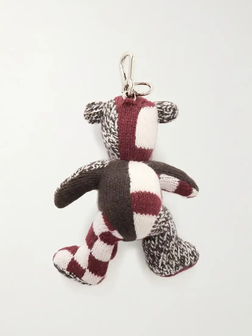 The Elder Statesman Teddy Sitting Cashmere Keychain | Thumbnail 3 The Elder Statesman Teddy Sitting Cashmere Keychain | Thumbnail 3