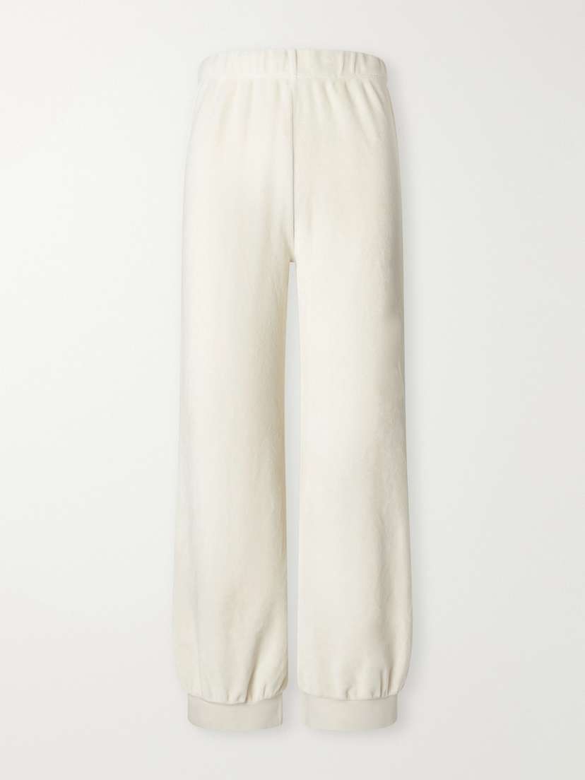 Suzie Kondi Tosk Harem Cotton-blend Velour Tapered Sweatpants