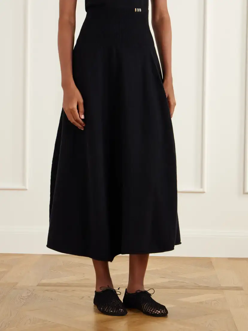Extreme Cashmere Ease Knit Cashmere-blend Midi Skirt | Thumbnail 3 Extreme Cashmere Ease Knit Cashmere-blend Midi Skirt | Thumbnail 3