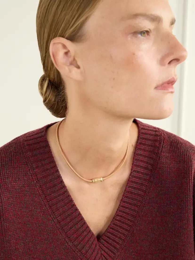 Marie Lichtenberg Micro Lasso 18-karat Gold Diamond Necklace | Thumbnail 2