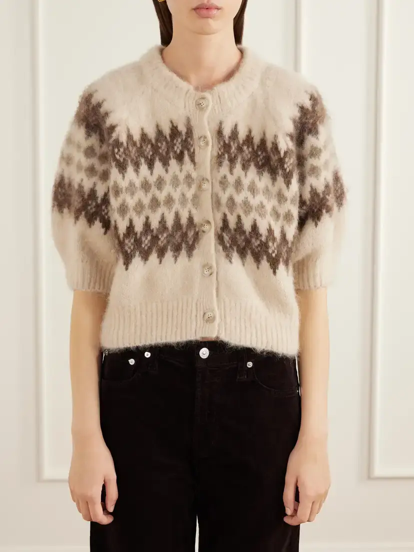 Citizens of Humanity Molly Brushed Alpaca And Wool-blend Cardigan - Neutrals | Thumbnail 3 Citizens of Humanity Molly Brushed Alpaca And Wool-blend Cardigan - Neutrals | Thumbnail 3
