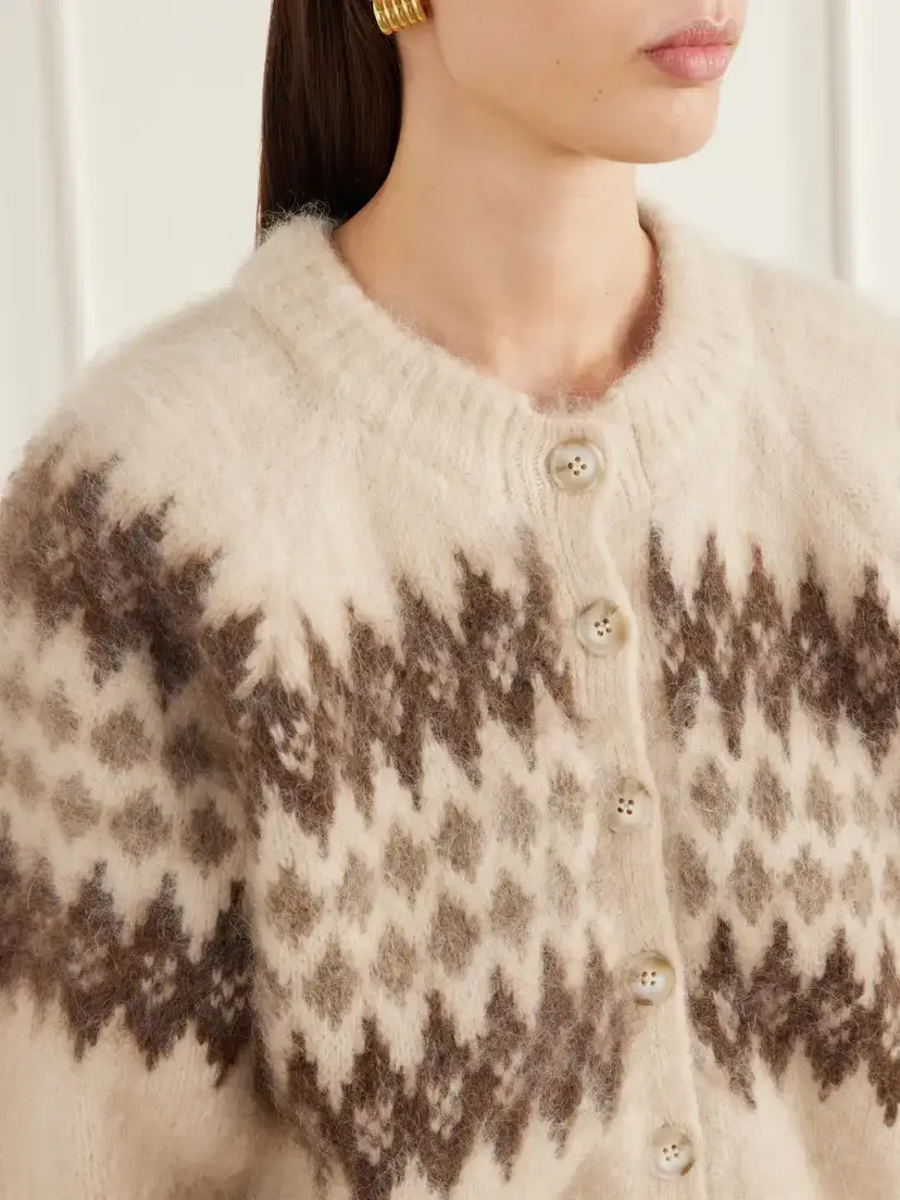 Citizens of Humanity Molly Brushed Alpaca And Wool-blend Cardigan - Neutrals | Thumbnail 5 Citizens of Humanity Molly Brushed Alpaca And Wool-blend Cardigan - Neutrals | Thumbnail 5