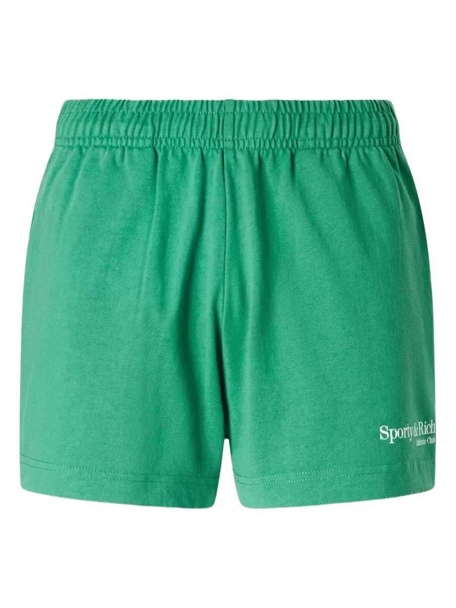 Sporty & Rich Fitness 94 Logo-printed Cotton-jersey Shorts