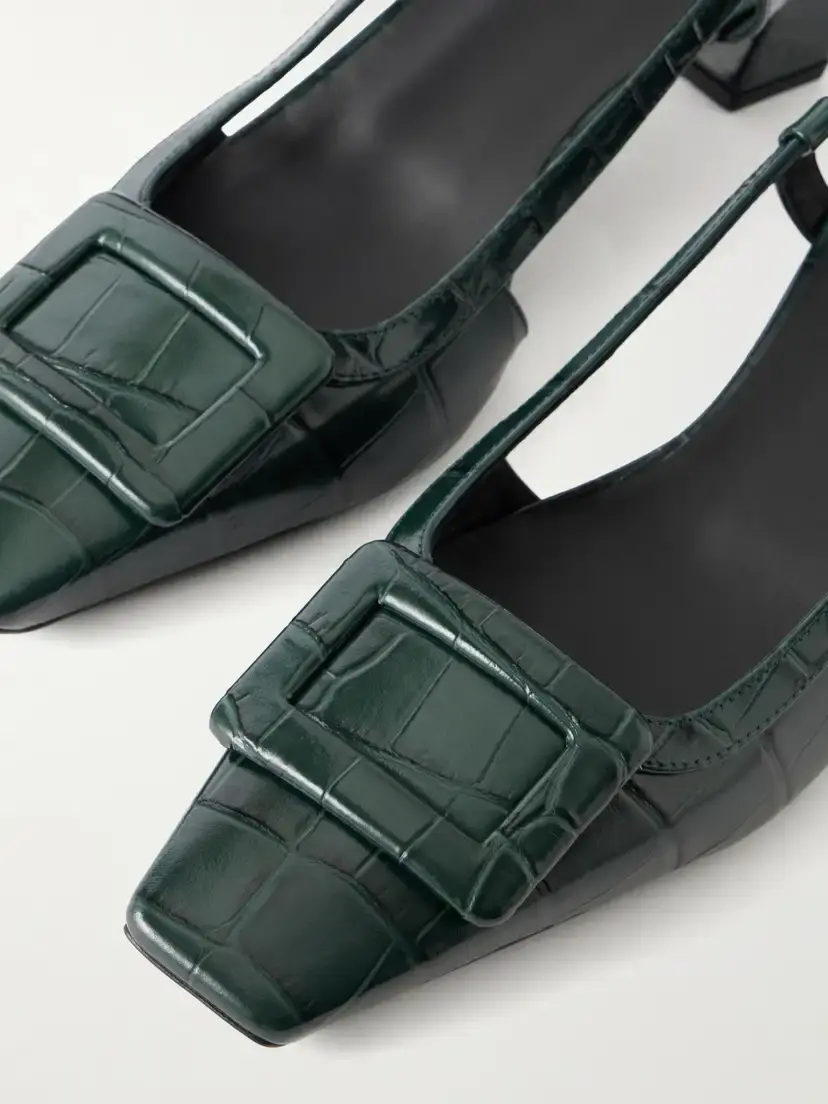Roger Vivier Belle Vivier 45 Croc-effect Leather Slingback Pumps | Thumbnail 5 Roger Vivier Belle Vivier 45 Croc-effect Leather Slingback Pumps | Thumbnail 5