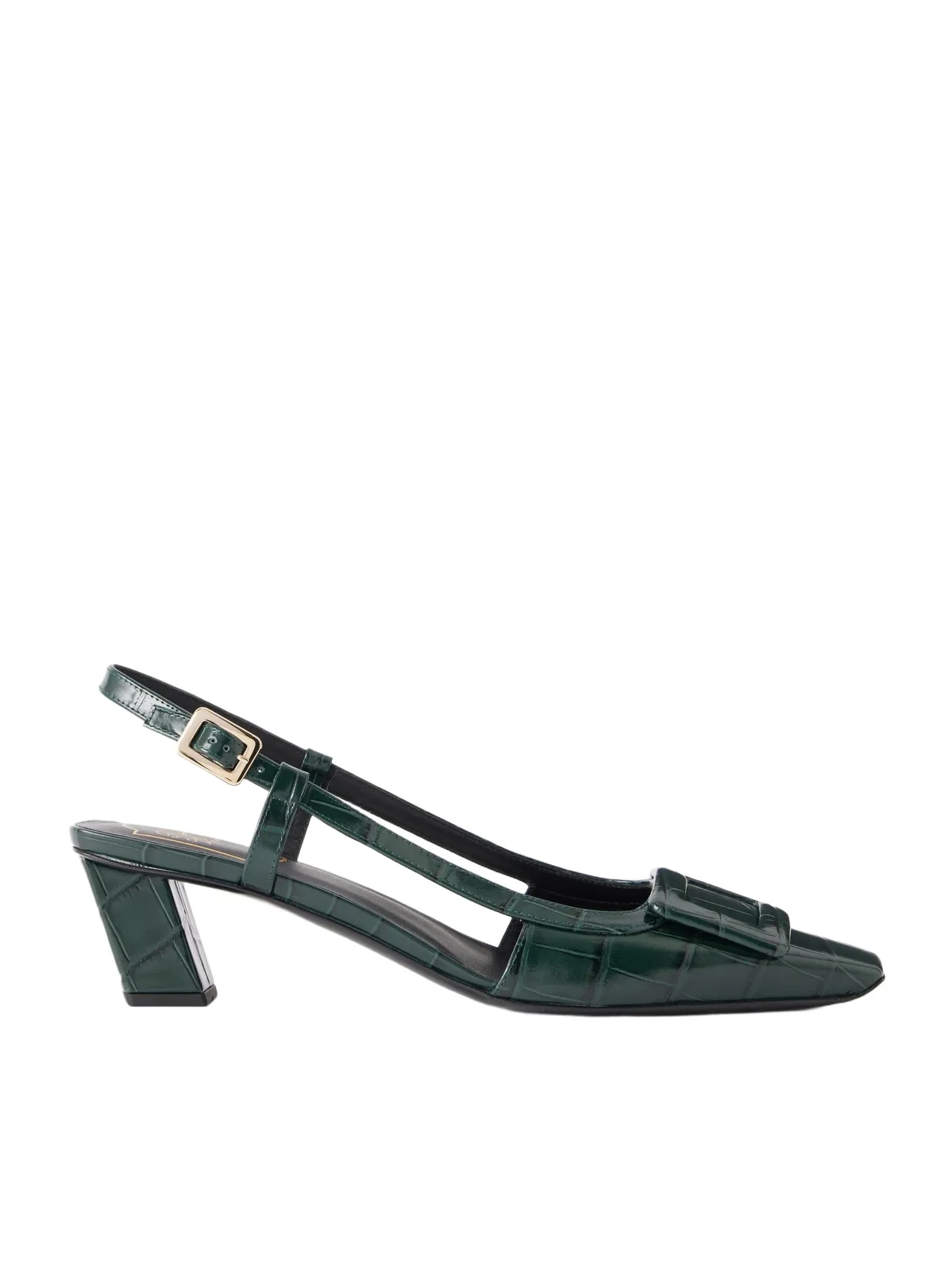 Belle Vivier 45 Croc-effect Leather Slingback Pumps Belle Vivier 45 Croc-effect Leather Slingback Pumps
