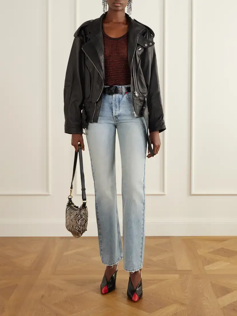 Isabel Marant Oskan Moon Zebra-print Leather-trimmed Calf-hair Shoulder Bag | Thumbnail 3 Isabel Marant Oskan Moon Zebra-print Leather-trimmed Calf-hair Shoulder Bag | Thumbnail 3