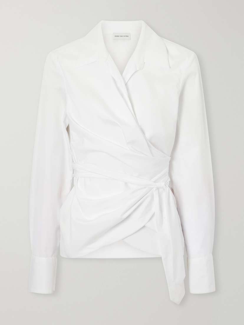 Cotton-poplin Wrap Shirt Cotton-poplin Wrap Shirt