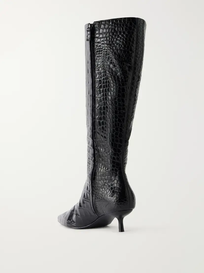 Simkhai Janine Croc-effect Leather Knee Boots | Thumbnail 3 Simkhai Janine Croc-effect Leather Knee Boots | Thumbnail 3