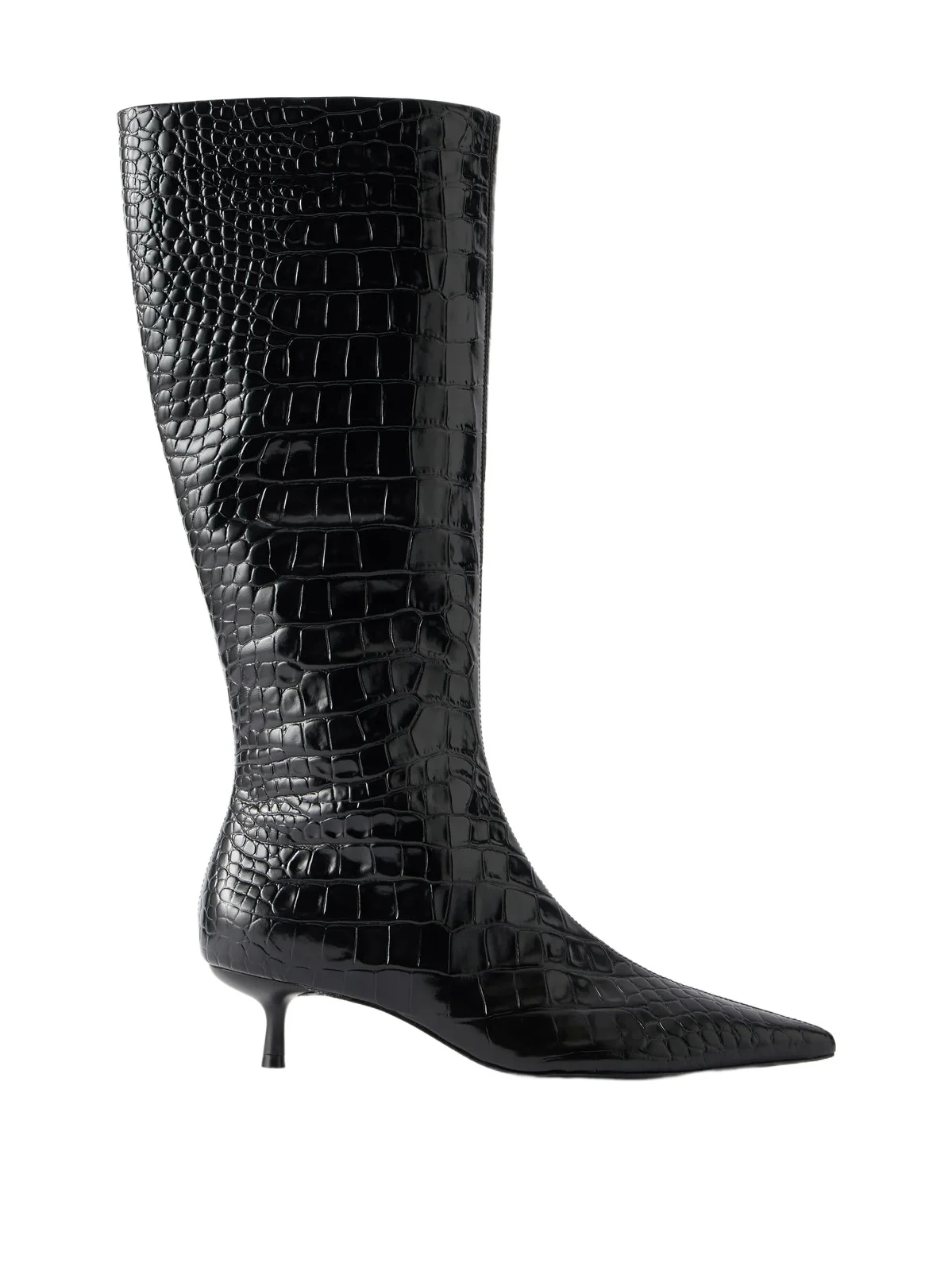 Janine Croc-effect Leather Knee Boots Janine Croc-effect Leather Knee Boots