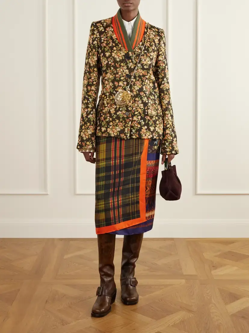 Dries Van Noten Britt Floral-jacquard Cotton-blend Jacket | Thumbnail 2