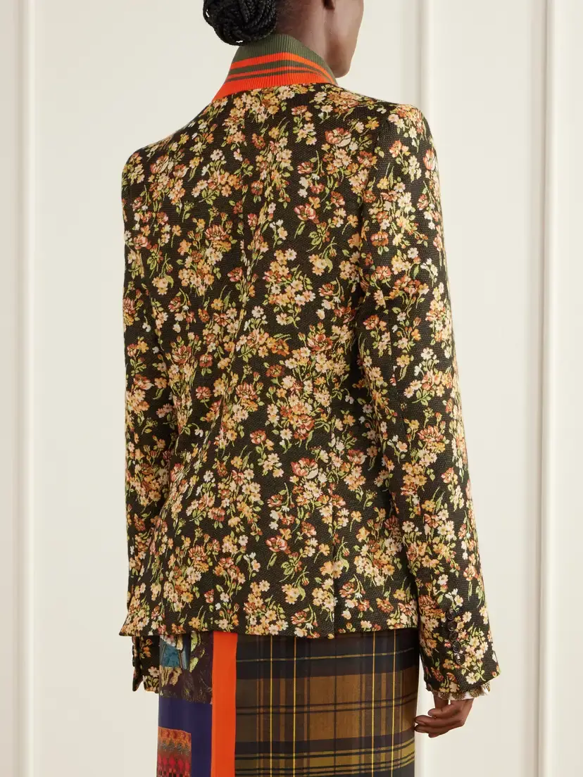 Dries Van Noten Britt Floral-jacquard Cotton-blend Jacket | Thumbnail 4