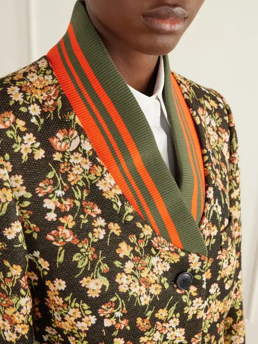 Dries Van Noten Britt Floral-jacquard Cotton-blend Jacket | Thumbnail 5