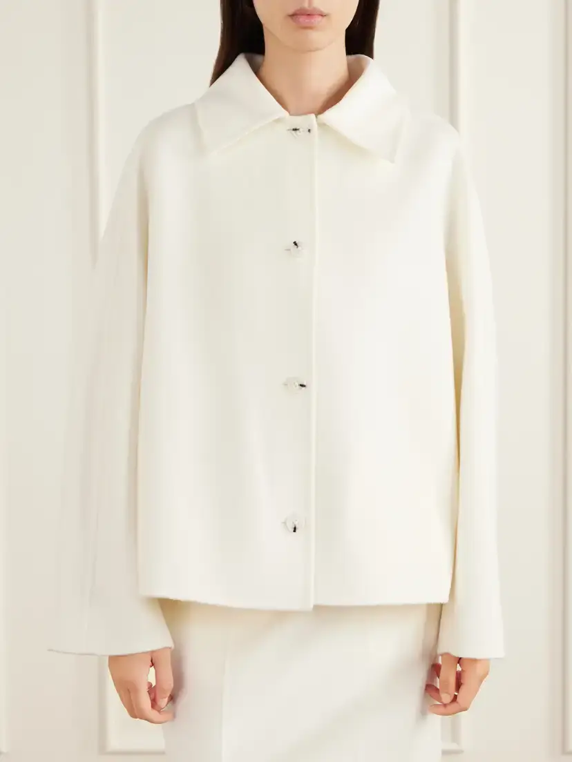 Loulou de Saison Rafe Plush-trimmed Wool And Cashmere-blend Coat - Neutrals | Thumbnail 3
