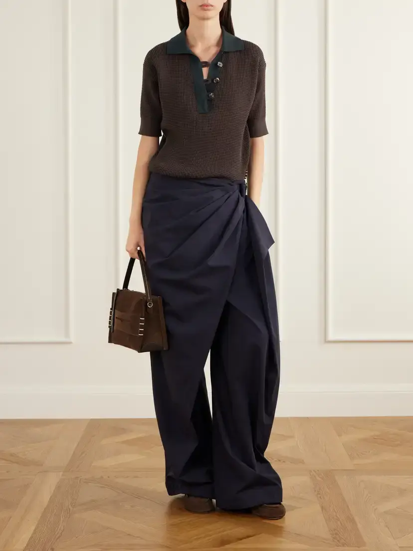 JW Anderson Cotton-drill Wide-leg Wrap Pants | Thumbnail 2