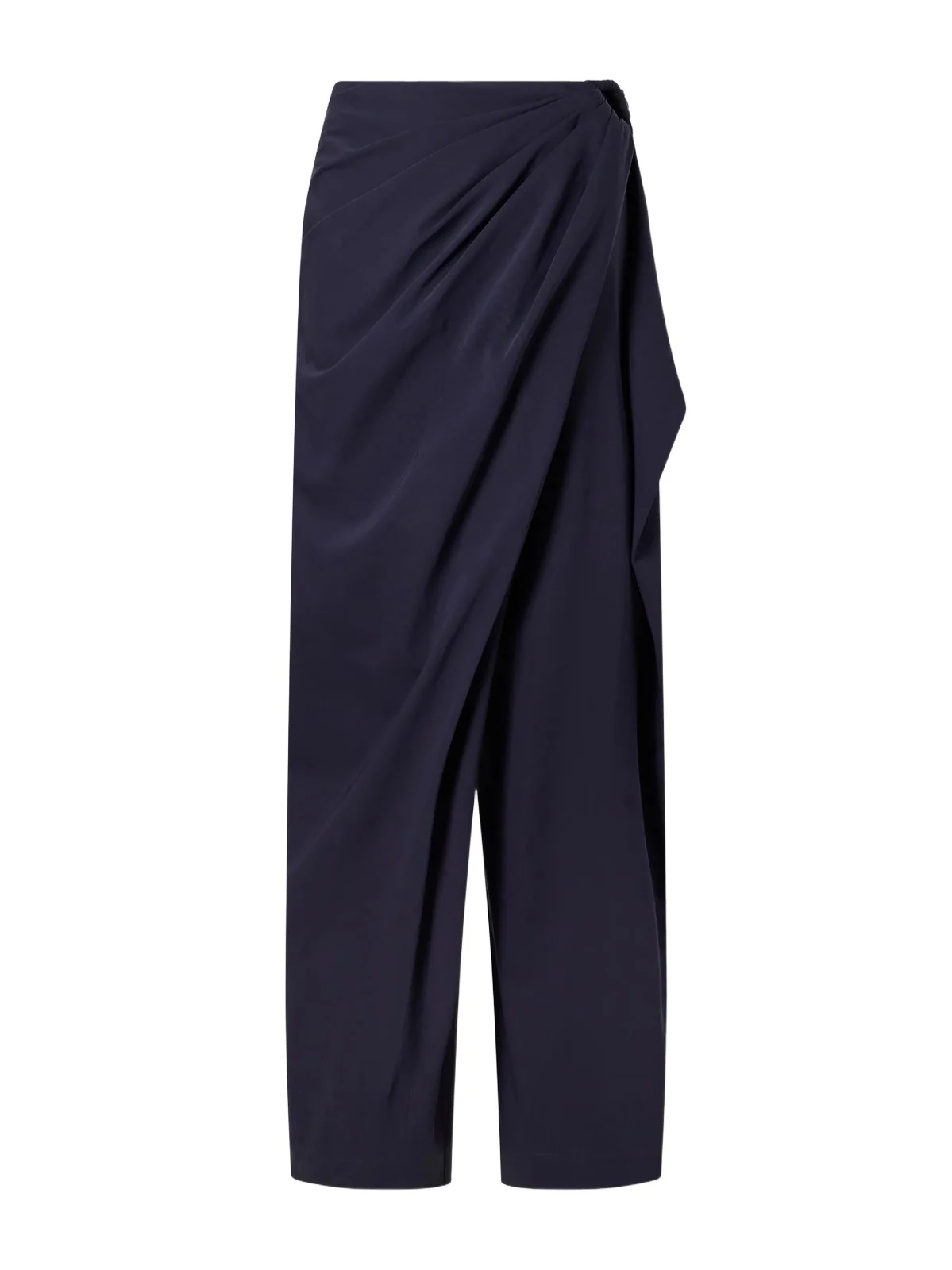 Cotton-drill Wide-leg Wrap Pants