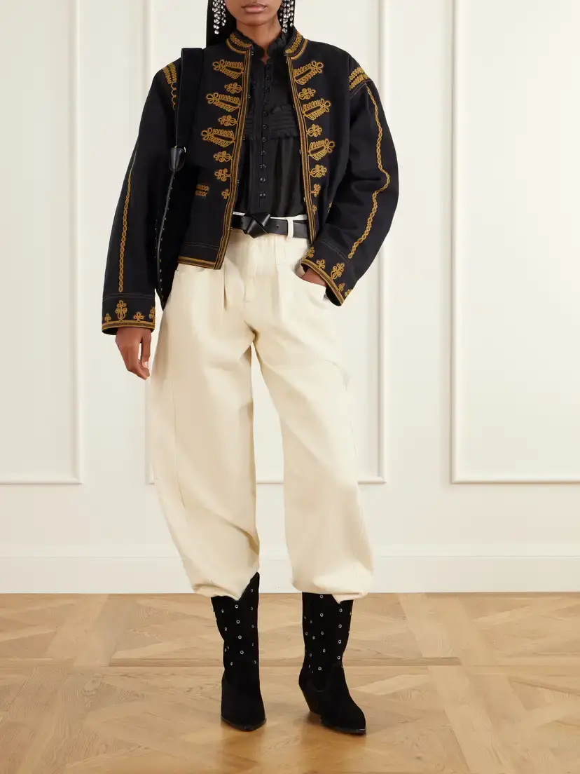 Marant Étoile Emailia Embroidered Padded Cotton-twill Jacket | Thumbnail 2 Marant Étoile Emailia Embroidered Padded Cotton-twill Jacket | Thumbnail 2