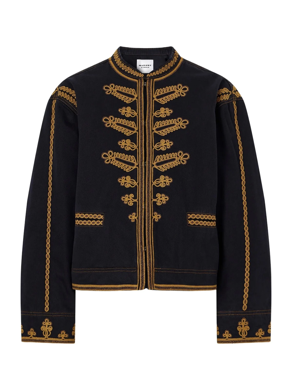 Emailia Embroidered Padded Cotton-twill Jacket