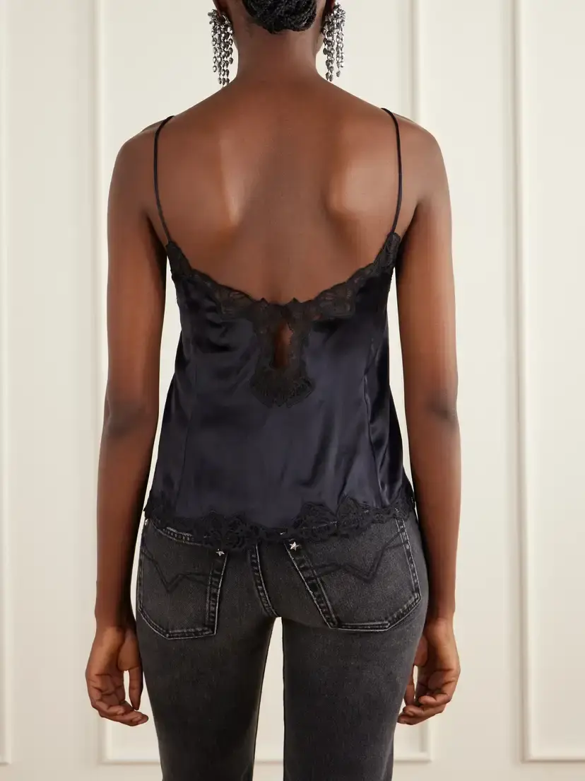 Isabel Marant Amael Lace-trimmed Silk-satin Cami | Thumbnail 4 Isabel Marant Amael Lace-trimmed Silk-satin Cami | Thumbnail 4