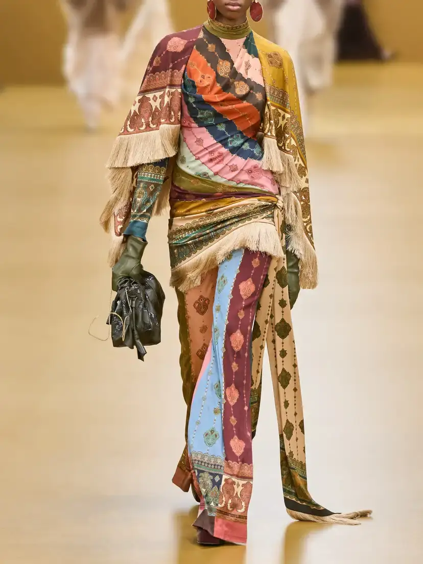 Zimmermann Valiant Cape-effect Tie-detailed Fringed Printed Silk-satin Mini Dress | Thumbnail 6 Zimmermann Valiant Cape-effect Tie-detailed Fringed Printed Silk-satin Mini Dress | Thumbnail 6