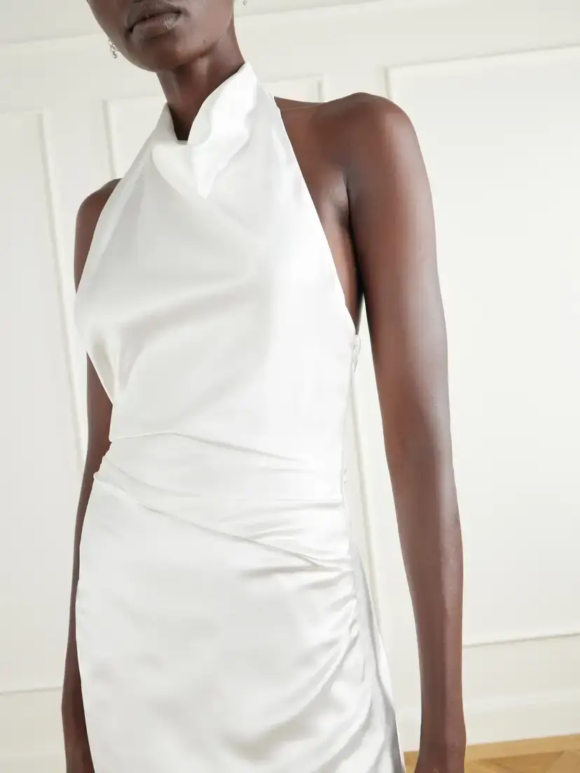 Vivienne Westwood Elisa Gathered Silk-satin Halterneck Gown | Thumbnail 4 Vivienne Westwood Elisa Gathered Silk-satin Halterneck Gown | Thumbnail 4