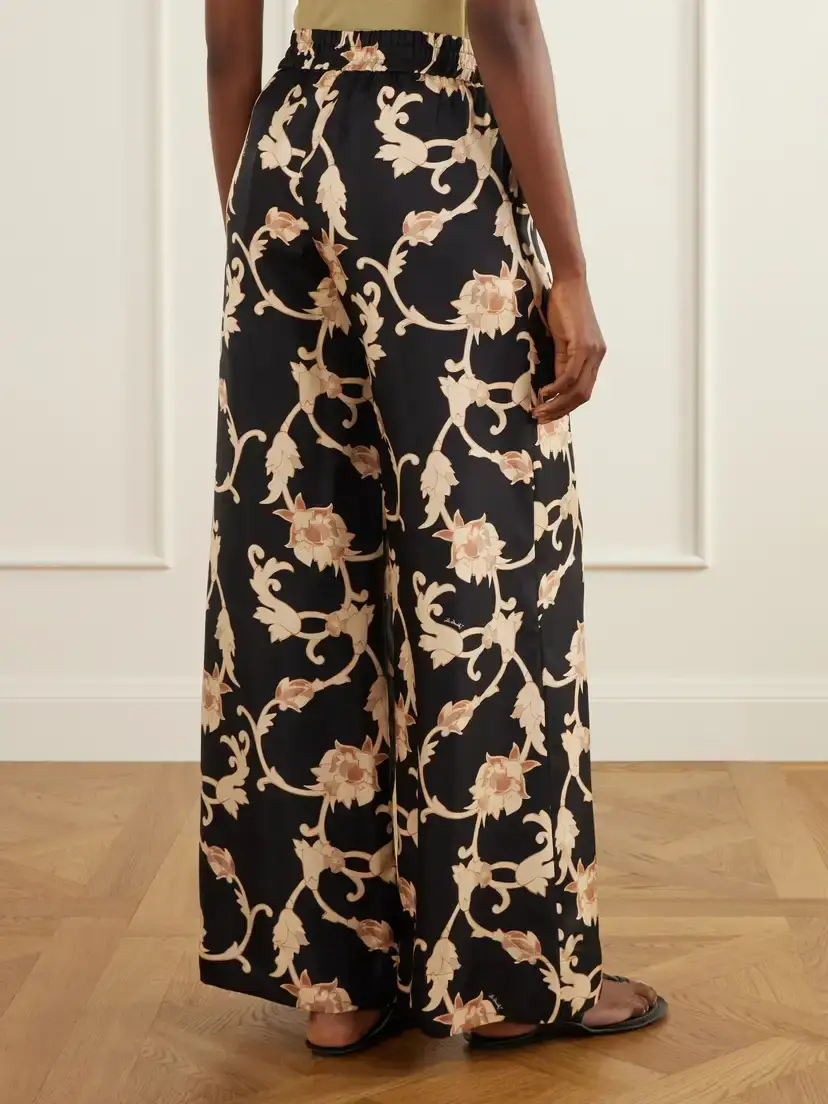 La DoubleJ Palazzo Floral-print Silk-twill Wide-leg Pants | Thumbnail 3 La DoubleJ Palazzo Floral-print Silk-twill Wide-leg Pants | Thumbnail 3
