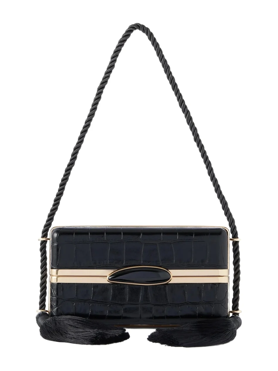 Roma Croc-effect Leather Shoulder Bag Roma Croc-effect Leather Shoulder Bag