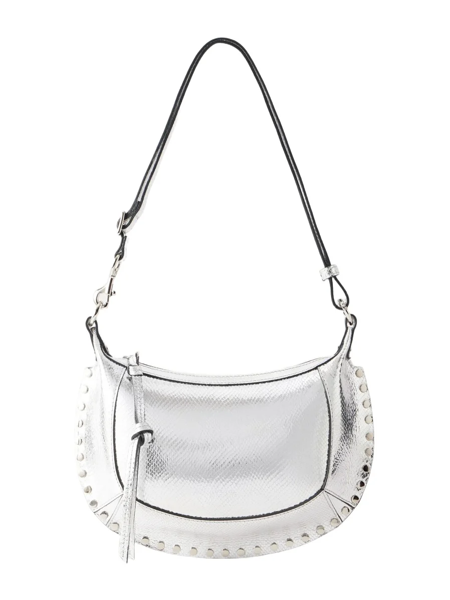 Oskan Moon Studded Snake-effect Leather Shoulder Bag Oskan Moon Studded Snake-effect Leather Shoulder Bag
