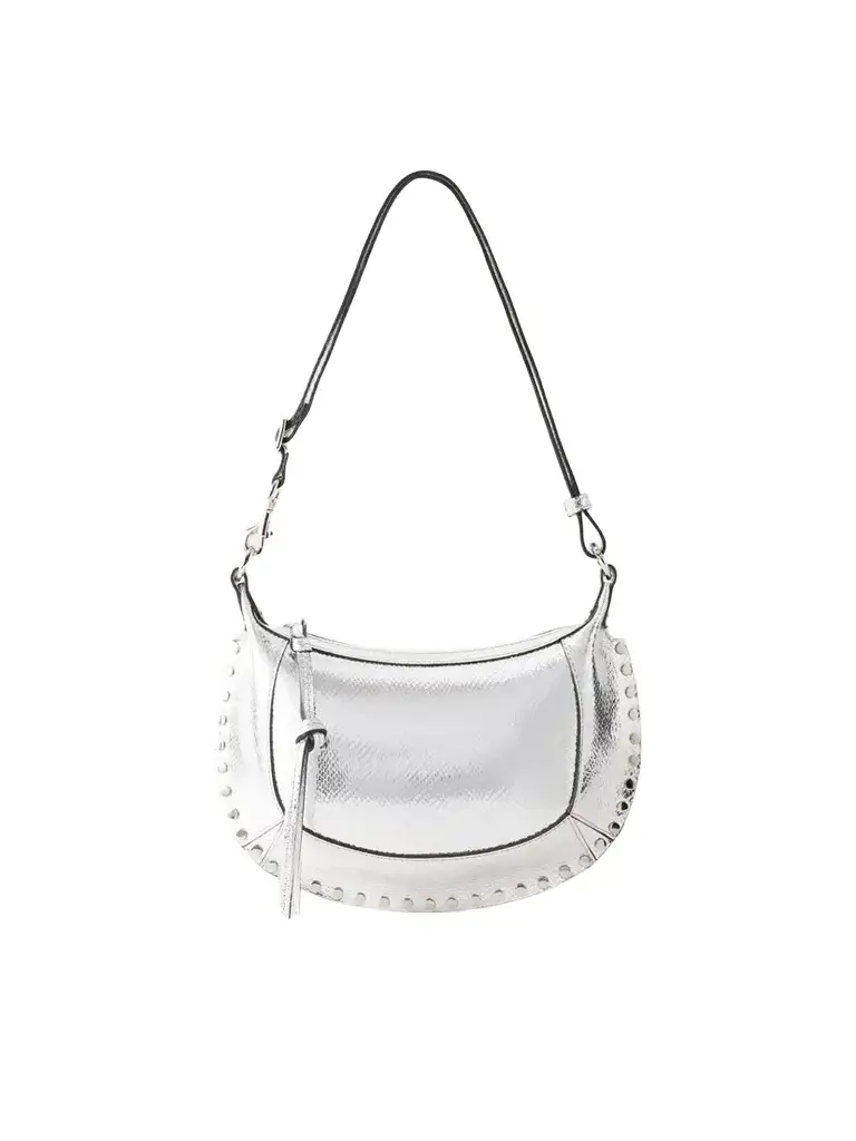 Oskan Moon Embellished Snake-effect Leather Shoulder Bag Oskan Moon Embellished Snake-effect Leather Shoulder Bag