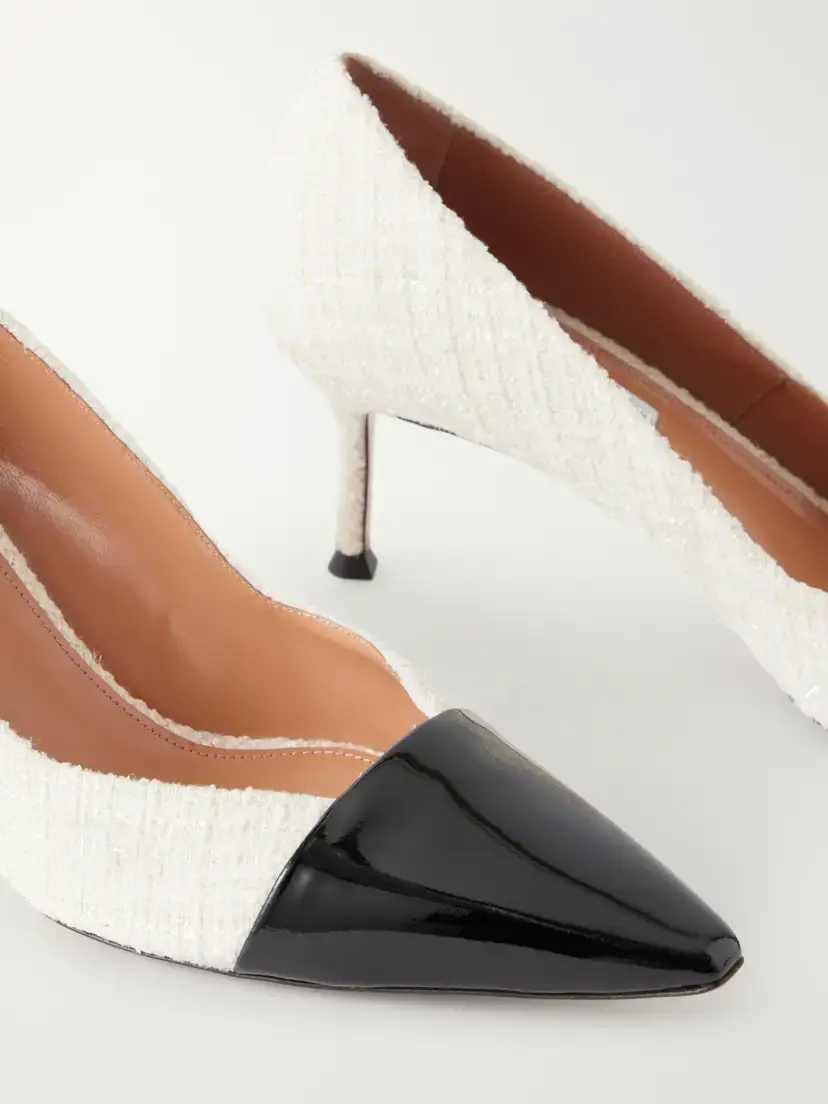 Aquazzura Orbit 65 Patent Leather-trimmed Bouclé Pumps | Thumbnail 5 Aquazzura Orbit 65 Patent Leather-trimmed Bouclé Pumps | Thumbnail 5