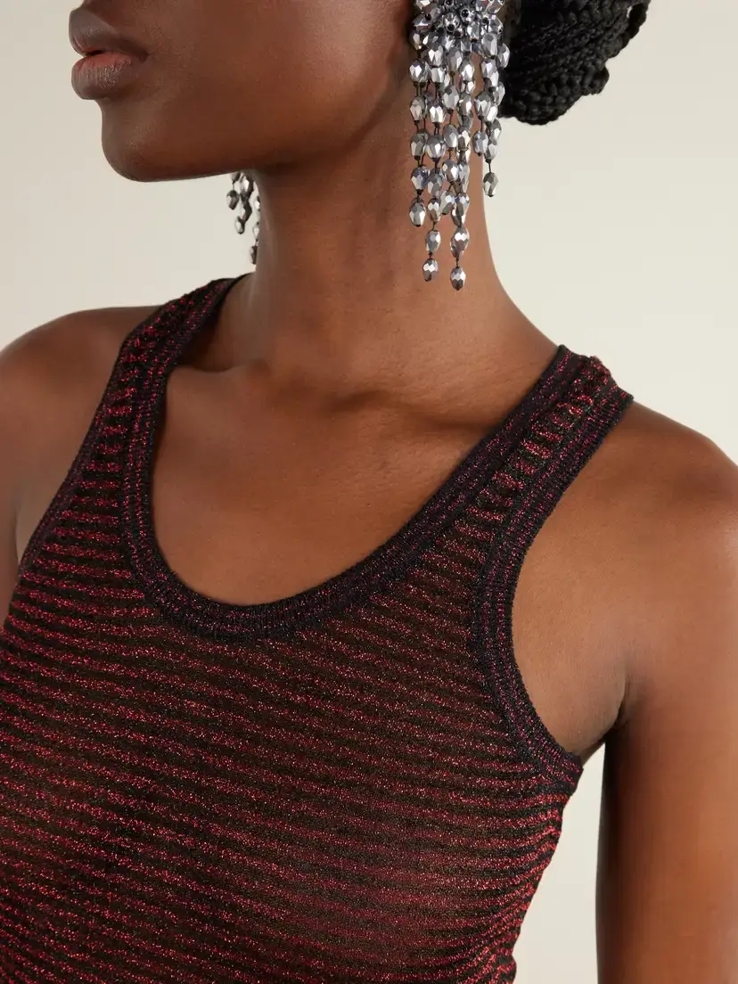 Isabel Marant Cevara Striped Metallic Mesh Tank | Thumbnail 5 Isabel Marant Cevara Striped Metallic Mesh Tank | Thumbnail 5