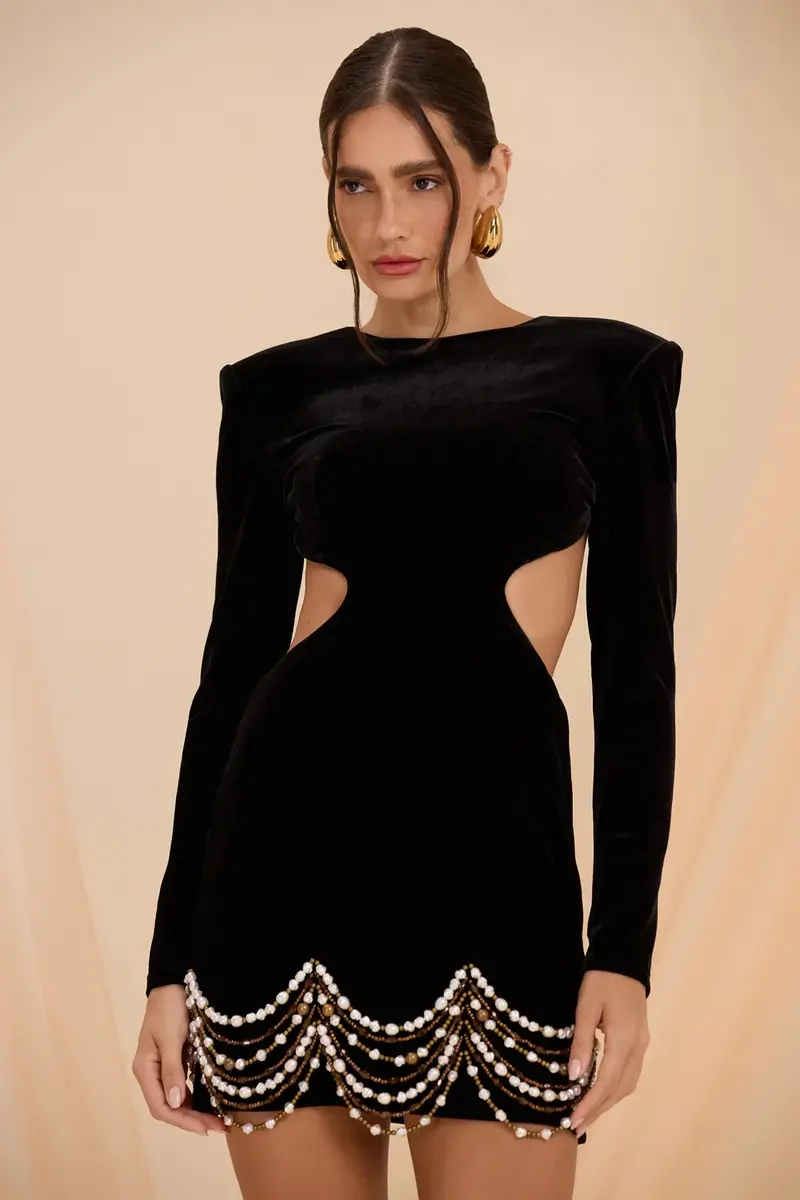 PatBo MARIA VELVET EMBROIDERED MINI DRESS | Thumbnail 5 PatBo MARIA VELVET EMBROIDERED MINI DRESS | Thumbnail 5
