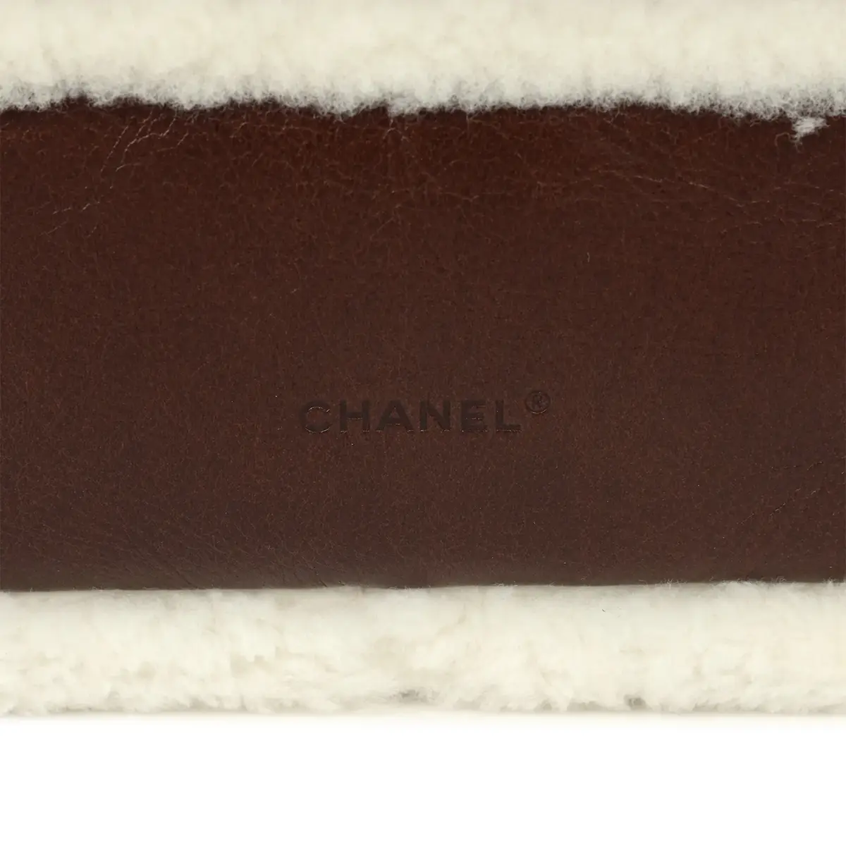 Chanel Chanel Top Handle Long Vanity Case with Chain Dark Brown Aged Calfskin, Ecru Shearling Gold Hardware | Thumbnail 6