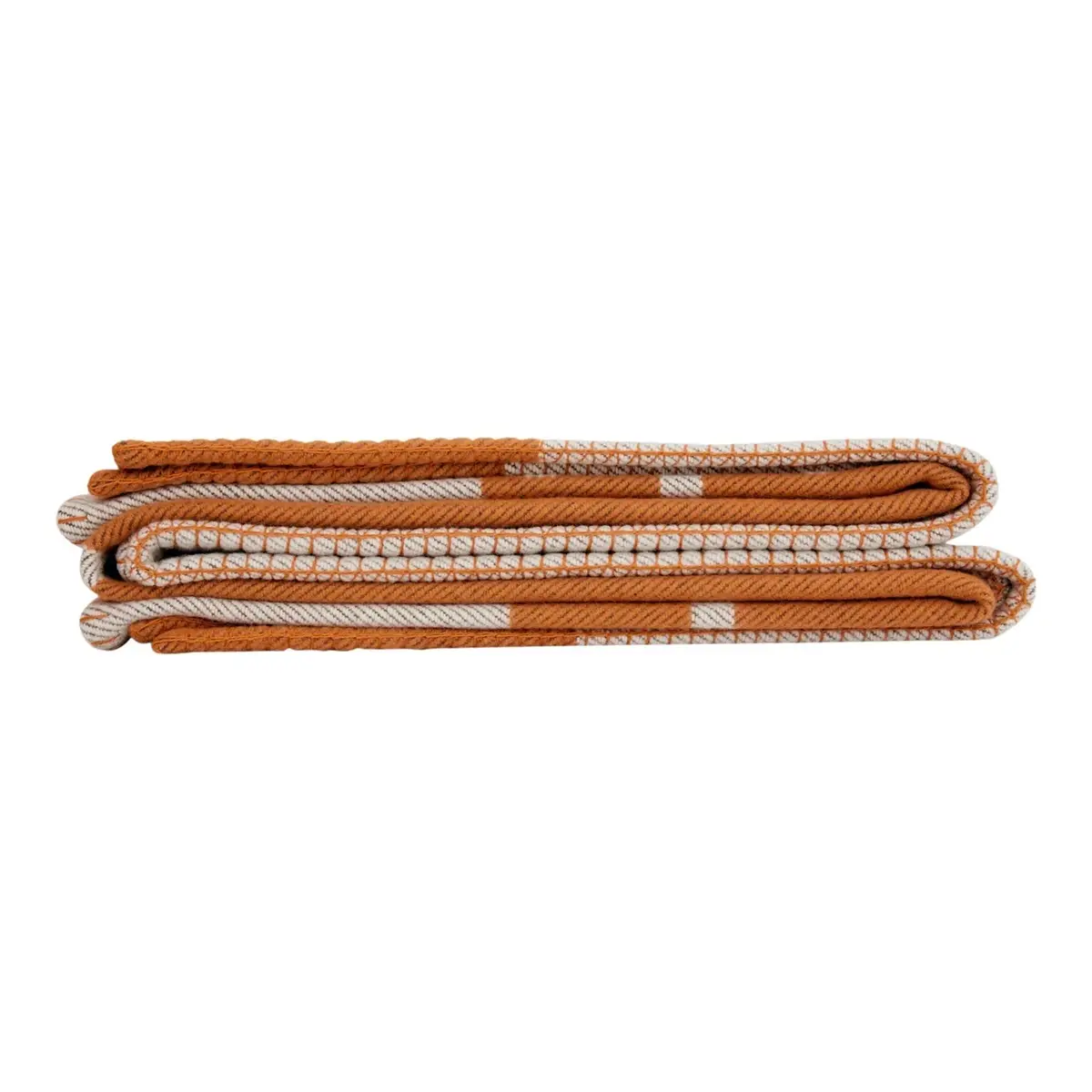 HERMÈS Hermes "Classic Avalon" Ecru and Potiron Blanket | Thumbnail 4 HERMÈS Hermes "Classic Avalon" Ecru and Potiron Blanket | Thumbnail 4