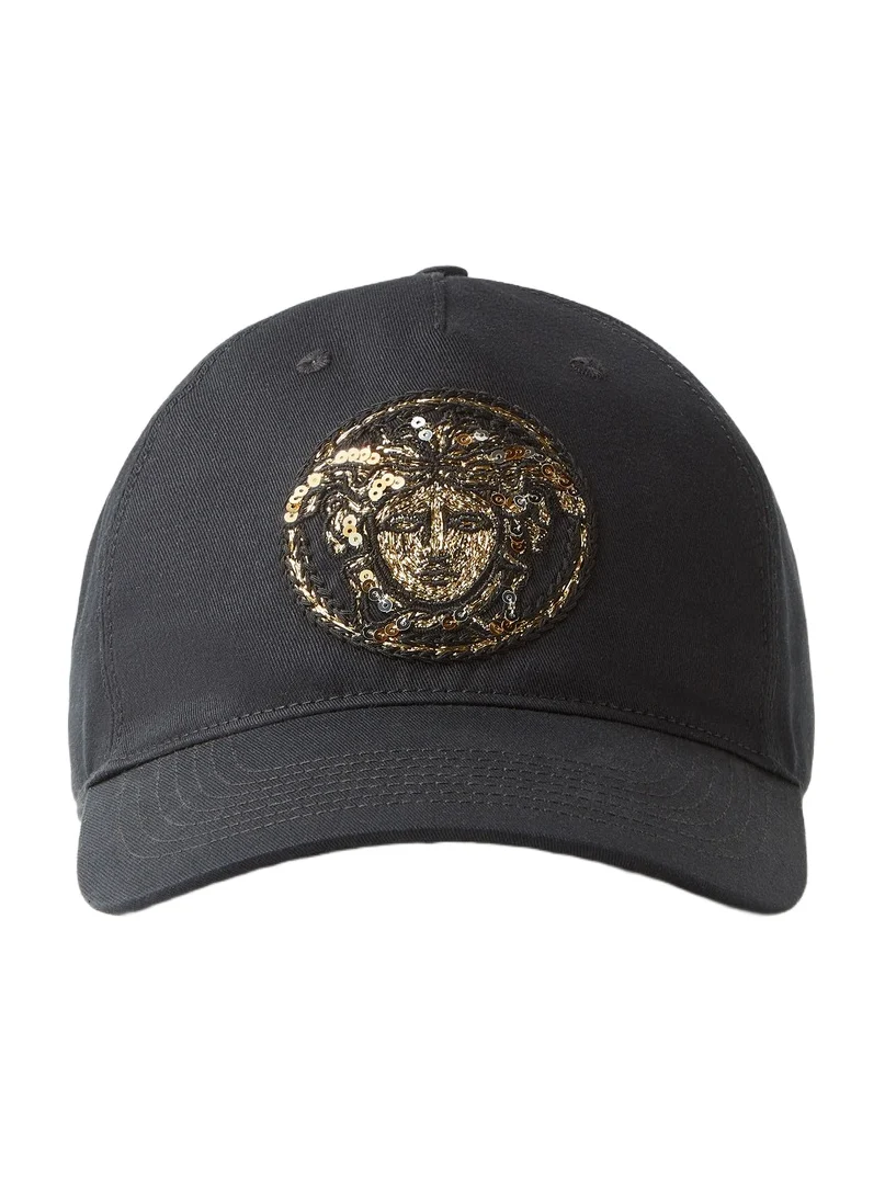 Versace Embroidered Cotton Baseball Cap