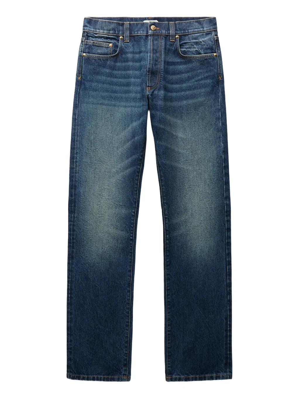 Versace Straight Jeans with Embroidered Detail