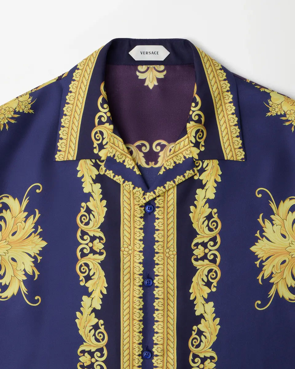 Versace Printed Silk Twill Regular Shirt | Thumbnail 2 Versace Printed Silk Twill Regular Shirt | Thumbnail 2