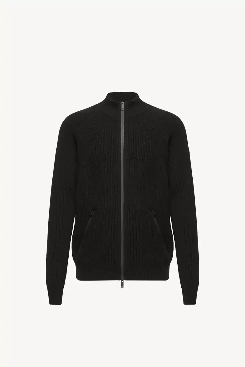 Moncler Cashmere Blend Zip-up Cardigan | Thumbnail 2 Moncler Cashmere Blend Zip-up Cardigan | Thumbnail 2