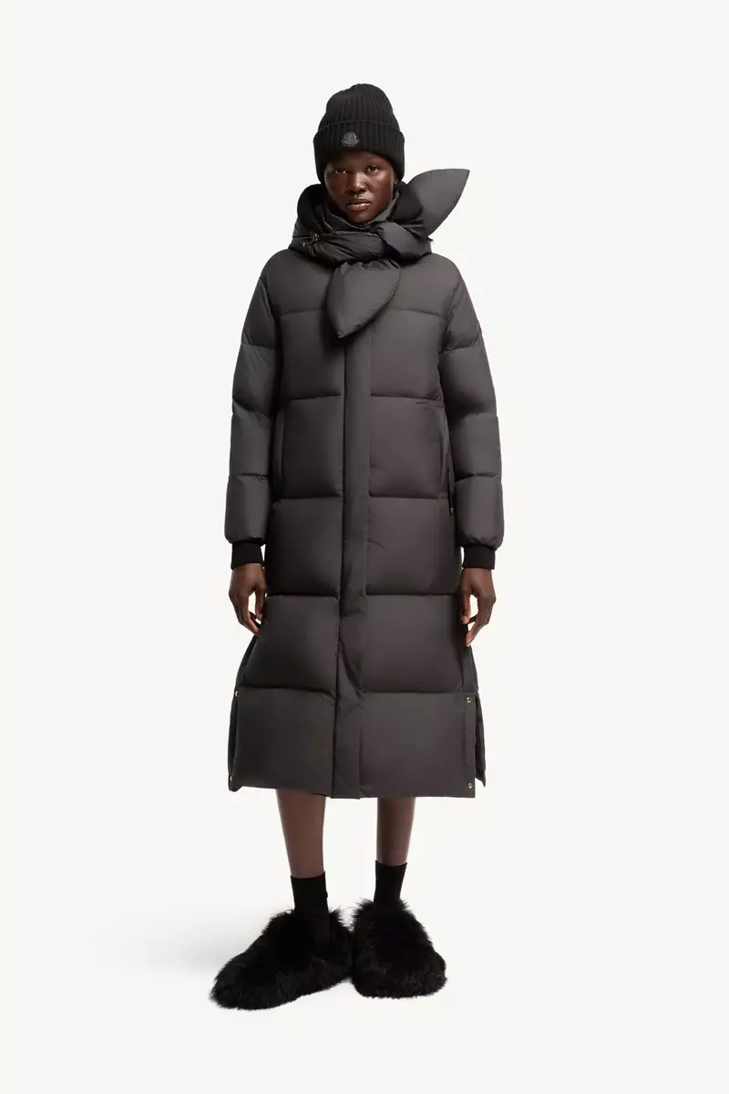 Moncler Ornement Hooded Long Down Jacket | Thumbnail 3 Moncler Ornement Hooded Long Down Jacket | Thumbnail 3