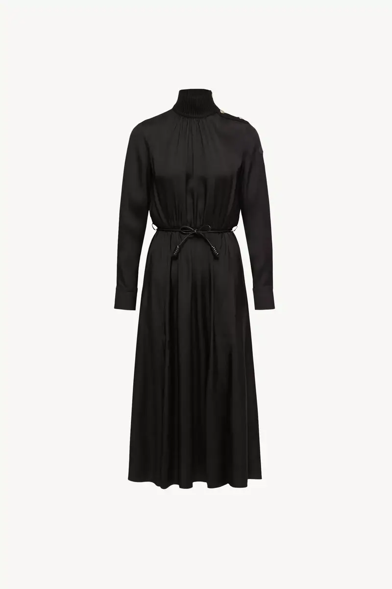 Moncler Leather Logo Long Dress | Thumbnail 2 Moncler Leather Logo Long Dress | Thumbnail 2