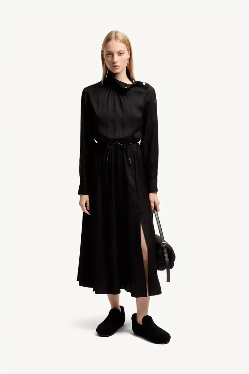 Moncler Leather Logo Long Dress | Thumbnail 3 Moncler Leather Logo Long Dress | Thumbnail 3